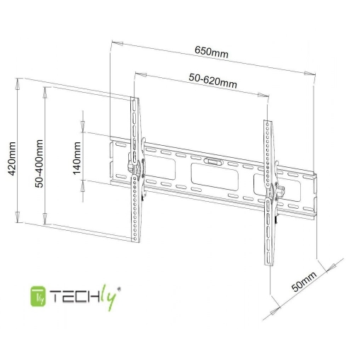 Uchwyt ścienny Tv Led/lcd 40-65 Cali Pochylany Slim